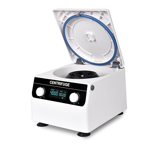 Centrifuge Machine 8x10ml/15ml Lab Benchtop Centrifuge 500-4000RPM 1920×g RCF Timing 10s-99min99s LCD Digital Desktop Centrifuge for Laboratory/University/Industry/Environmental Protection