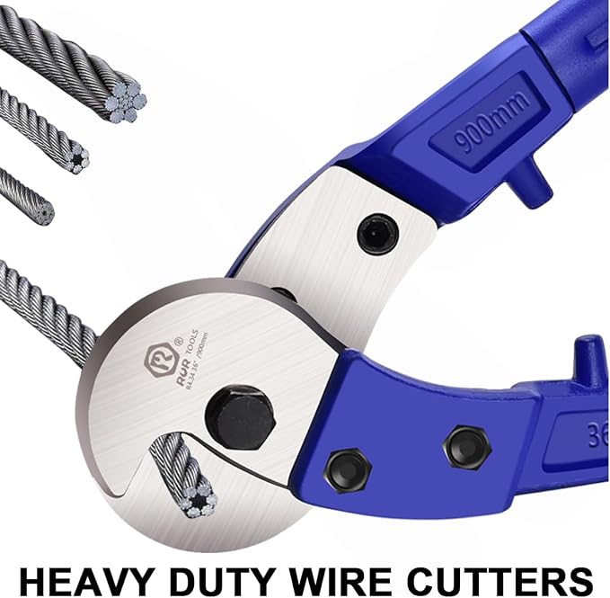 Wire Cutters 18 inch | Wire Rope Cutter Heavy Duty | Industrial-Grade Wire Cutter Pliers, Forged from T8 Alloy Steel, Hardness HRC62, Sharp Cutting. for Stainless Steel Wire, Hard Wire Ropes