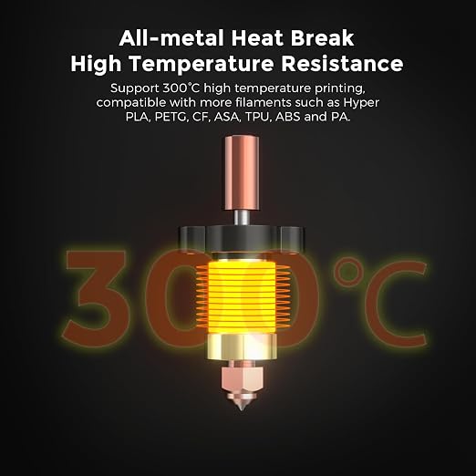 Creality Official CR-10 SE Hotend Kit, Original Ceramic Heating Block Kit 300°C 60W Fast Heating High Thermal Conductivity Ceramics with Hardened Steel Nozzle for Creality CR 10 SE 3D Printer