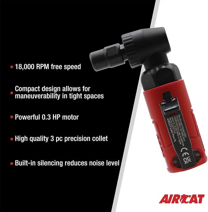AirCat 6250: 1/4" Mini Right Angle Die Grinder