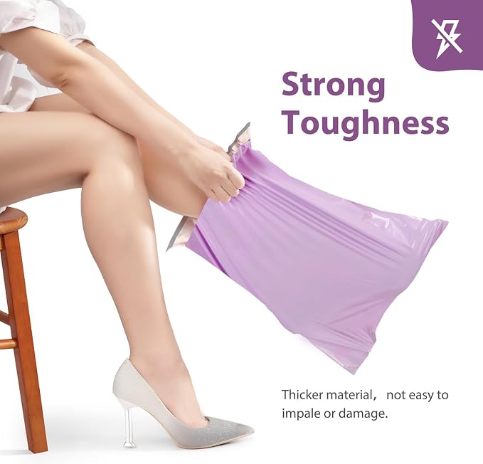 Fuxury Large Poly Mailers 24x24'' 100Pcs, Shipping Bags for Clothing Purple | Strong Adhesive Shipping Envelopes for Small Business Suppliers, Self Seal Mailers Poly Bags Mailing Bags