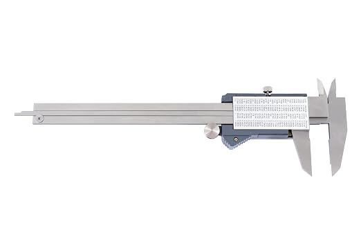 PEC Tools 6" / 150mm Digital Caliper, IP54 Electronic Caliper, ±0.02mm/0.001" Accuracy, Carbide-Tipped Faces, DIN 862 Certified Tool for OD/ID/Step/Depth Measuring