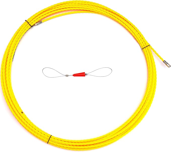 DEPSTECH DS520 50FT Sewer Inspection Camera, 1080P Dual Lens Endoscope Camera with Lights, 5" IPS Screen Borescope,Split Screen, 50FT Fish Tape Wire Puller Through Wall Wire Threader OD 6mm