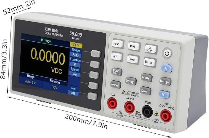 LiebeWH Mini Desktop Digital Multimeter True RMS 55000 Counts LCD Display Voltage Current Tester(US Plug)