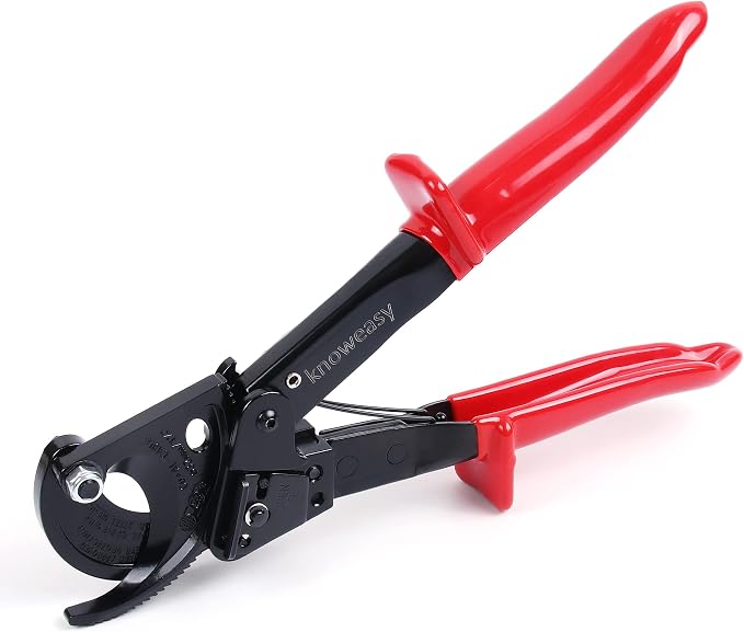 Knoweasy Cable Cutter and Ratchet Wire Cutter Works for Aluminum and Multi-core Cables up to 240mm²