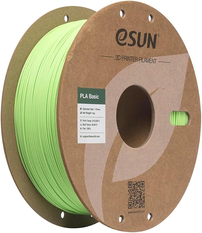 eSUN PLA Basic Filament 1.75mm, 1KG Spool (2.2 LBS) High Speed 3D Printer PLA Filament, Designed for Fast Printing, Peak Green