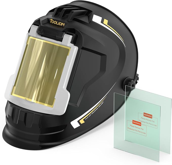 TOOLIOM Flip Front Welding Helmet Welding Mask with Flip Up Lens Welding Hood Shade-10 Welder Helmet for Stick MIG TIG