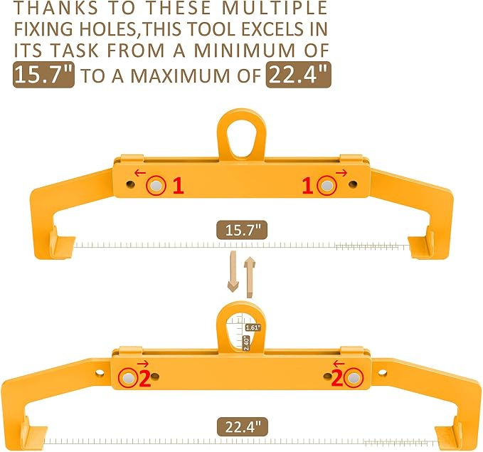 Vertical Drum Clamp - Lifter for 55 Gallon Steel & Plastic Drums - One Clamp Fits All - 1100 Lbs Capacity