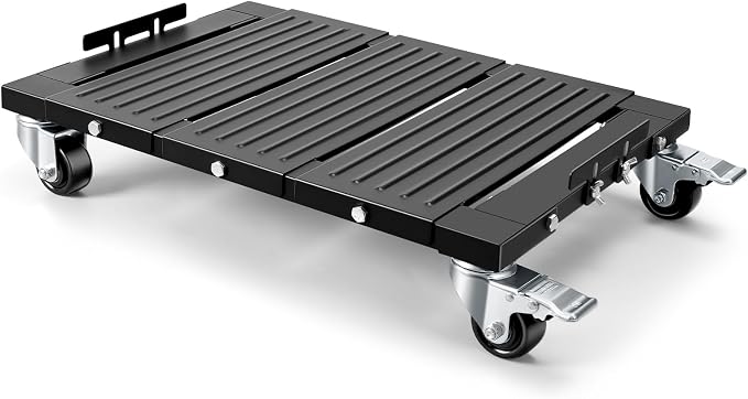 KEDSUM 1800LBS Furniture Dolly with Panel, Heavy Duty Appliance Dolly with 100% Thicken Steel Frame, Flat Movers with Brake System, All Terrain Used for Moving, Warehouse, 24 in. x 17 in.