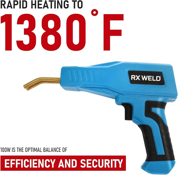 RX WELD 2-in-1 Plastic Welder, 1000PCS Hot Stapler Repair Kit | Soldering Iron, Repair for Automotive Car Bumper DIY, Patent Number D1052628