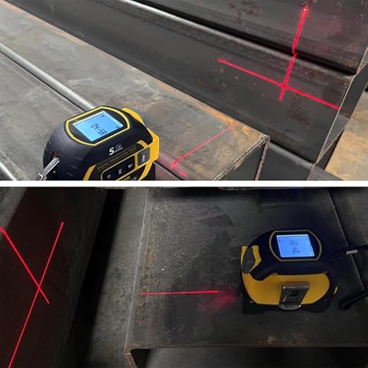 Tape Measure 3-in-1 Tape Measure - Digital Measuring Tape with Data Storage Function Vertical Crosshair Rangefinder, LCD Display, 16Ft Tape, 40M/135Ft Rangefinder Blue:40M.