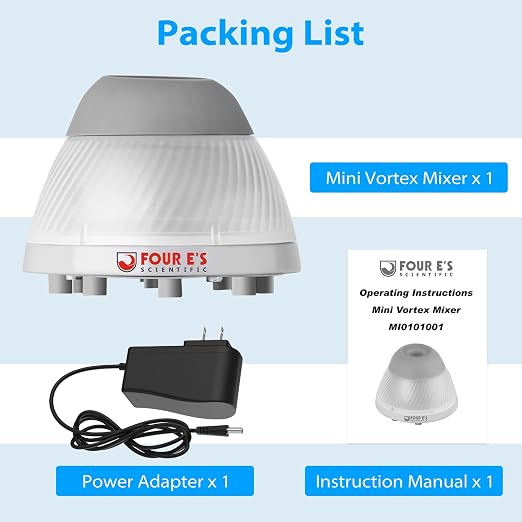 FOUR E'S SCIENTIFIC 5000 RPM Vortex Mixer Paint Shaker, Fast Mixing Touch Mode for Miniature Paint, Lash Extensions Adhesive, Nail Polish, Grey