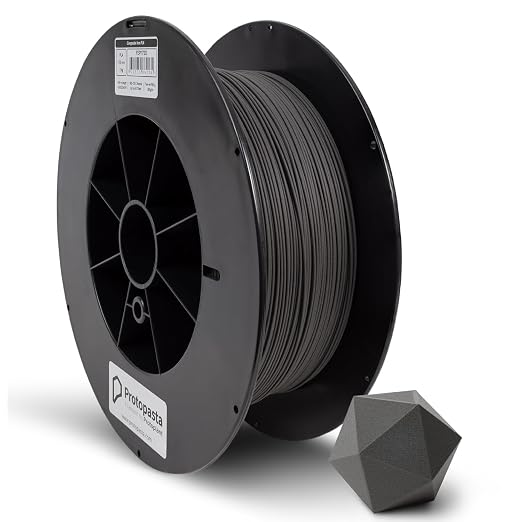 Protopasta Ferromagnetic Iron PLA 3D Printer Filament | ProtoPlant Metal-Filled PLA Plastic Printer Filament with 45% Iron | Patina Friendly Metal Composite Filament | 2kg Metallic Spool