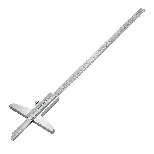 0-300mm Depth Vernier Caliper Micrometer Measuring Tool, 0.02mm Resolution,Carbonsteel Caliper Measuring Tool, DRINYOUNG (0-300/128in Depth Caliper)