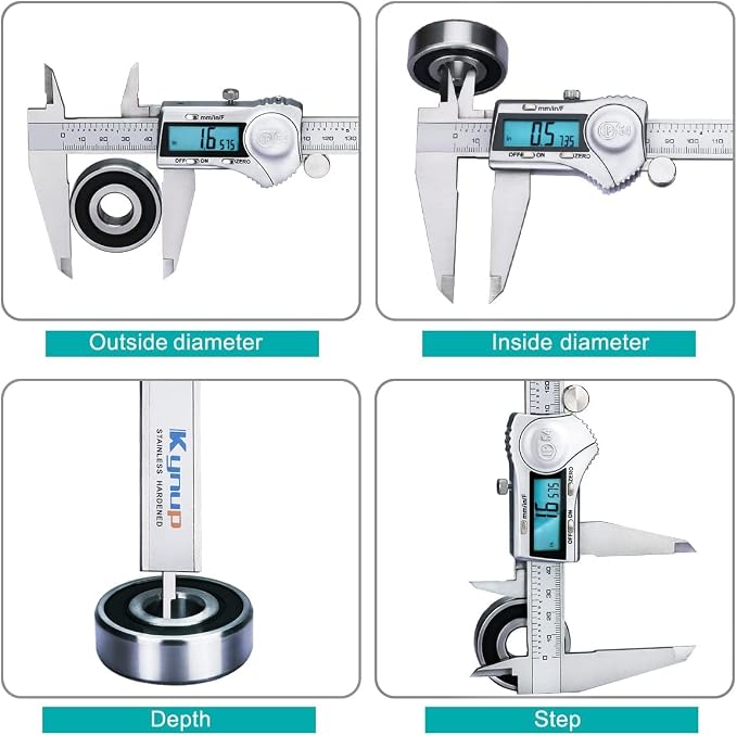 Kynup 0-12 Inch Digital Caliper, Calipers Measuring Tool with IP54 Waterproof Protection, Stainless Steel Design (150/300mm)
