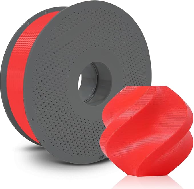 Bamboo TPU for AMS 3D Printer Filament, Multi-Color High-Speed Printing Soft Flexible Filament with RFID for Bambu Lab H2,A1,A1MINI,X1,P1 All Series AMS 1KG +/- 0.03mm (Red 53200)