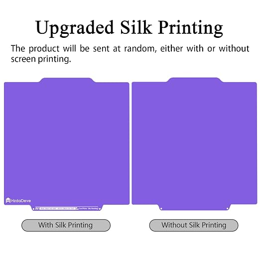 HzdaDeve Cool Plate for Creator 5 Cold Build Plate No Heating No Glue Double Sided Smooth Board Low Temperature PEI Sheet Heated Bed Spring Steel Platform for Flashforge Creator 5 Pro (Purple)