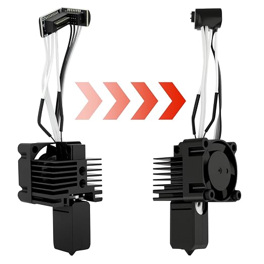 Bamboo Lab P1P, P1S Hotend Complete Kit, Full Assembly Hardened Steel Hot End with 0.4mm Nozzle, Cooling Fan, Thermistor,and Extruder Heating Block Replacement for P1 Series 3D Printer
