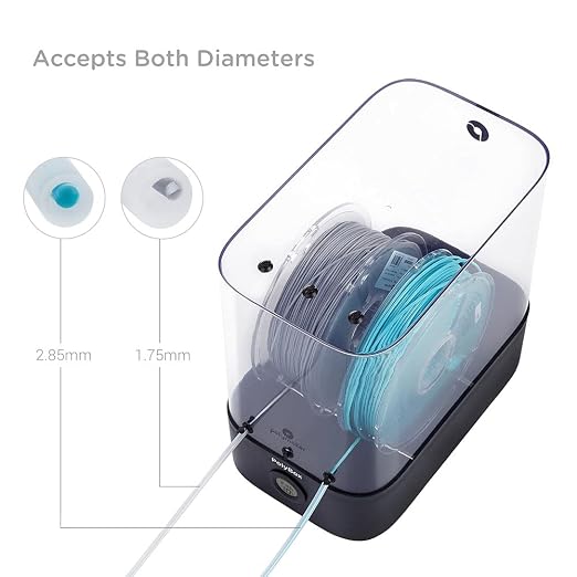 Polymaker PolyBox Edition II - Airtight 3D Printer Filament Storage Box for 1kg/3kg Spool | Print Directly from Box | Moisture-Proof Container | Fits 1.75mm/2.85mm/3.00mm