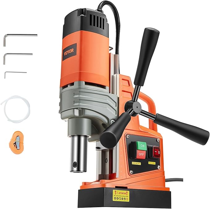 VEVOR Mag Drill Press, 1300W 1.57" Boring Diameter, 2922lbf Power Portable Magnetic Drill, 810 PRM, Electric Drilling Machine for Metal Surface, Industrial and Home Improvement