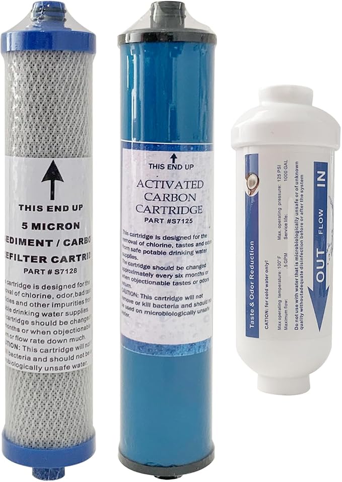 Pre/Post/Inline Replacement Filter Set Compatible with Millennium MRO-35, Lindyspring LSRO35, PureChoice AQPC-35, PURO-35, HERO II Series, BUT DOES NOT Fit Eclipse WRO-35