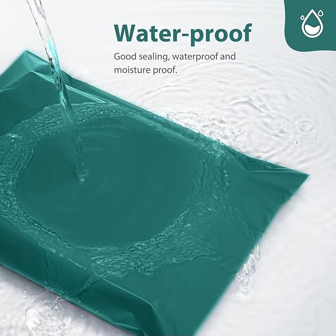 Fuxury Poly Mailers 12x15.5 100 Pcs, Waterproof Shipping Bags for Clothing | Forest Green,Strong Adhesive Shipping Envelopes for Small Business, Self Seal Mailers Poly Bags Mailing Envelopes