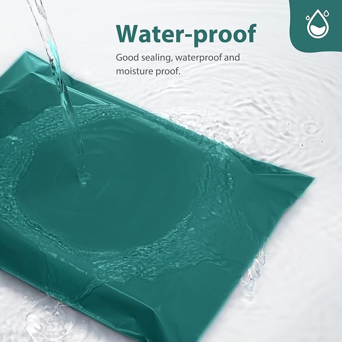 Fuxury 500 Pcs Poly Mailers 14.5x19 Inch, Bulk Shipping Bags for Clothing, Strong Adhesive Shipping Envelopes for Small Business Suppliers,Waterproof Mailers Poly Bags Mailing Envelopes Green