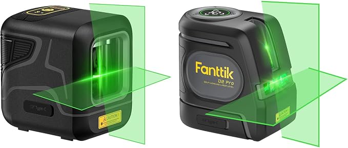 Fanttik D2 Laser Level, DIY Self Leveling, 10 hours' lasting&D2 PRO, Self-leveling Laser Level with LED Screen