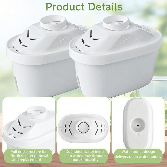 12 Pcs Alkaline Water Filter Replacement 7 Stage Filtration System Alkaline Water Pitcher Replacement Cartridge for Healthy Drink Purify