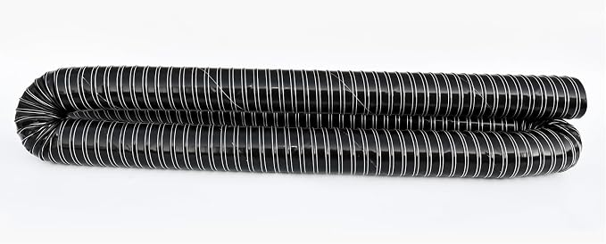 AC PERFORMANCE 4" ID Automotive Silicone Flexible Brake Cooling Air Ducting Induction Intake Pipe Hose, Length 3 Meter (10 Feet), Black
