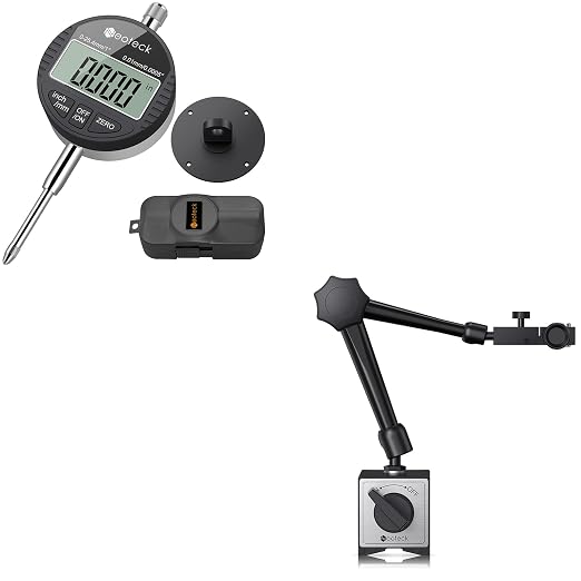 Neoteck 1" Digital Indicator + 176lbs/80kg Magnetic Base Stand