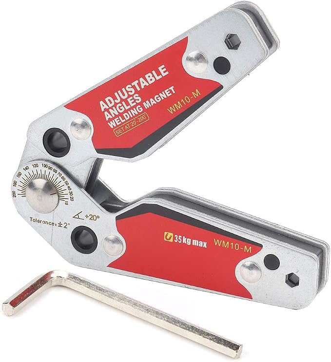 Adjustable Angles Welding Magnet 20°-200°, Magnetic Welding Holder Clamp Welder Tool for Soldering Positioning