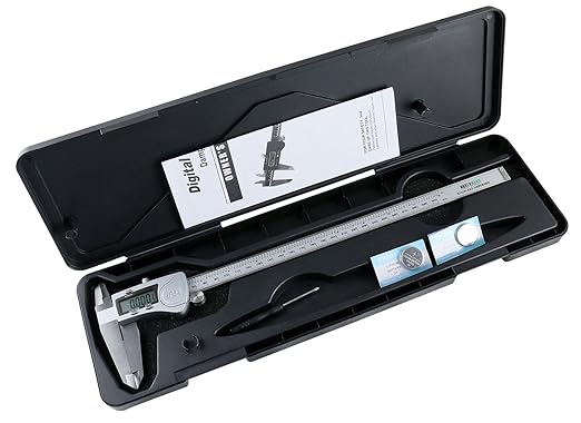 Accusize Industrial Tools IP54 Digital Caliper, 0-12", 2015-0300 | IP54 Water-Resistant, Stainless Steel, 0.0005 in/0.01 mm Resolution, ±0.04 mm Accuracy