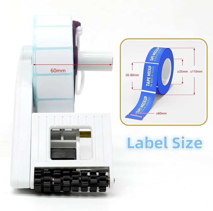 ZONEPACK Manual Label Applicator Round Bottle Labeling Machine Hand-held Square Round Labeller Flat Curved Surface Label Dispenser
