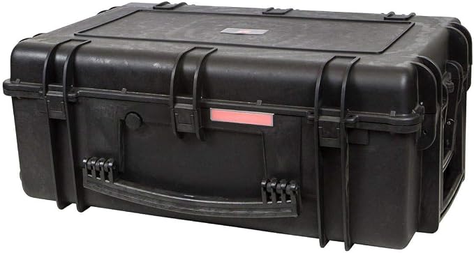 Monoprice Weatherproof Hard Case - 33 x 22 x 13 Inches, With Wheels and Customizable Foam, Shockproof, IP67, Ultraviolet And Impact Resistant Material, Black - Pure Outdoor Collection
