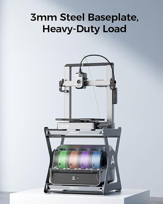 Creality Official CFS Workstand, Space-Saving, Quick-Access Design with Double Pull-Out Shelves, 15kg Load Capacity, Metal Damping Slides & Anodized Finish