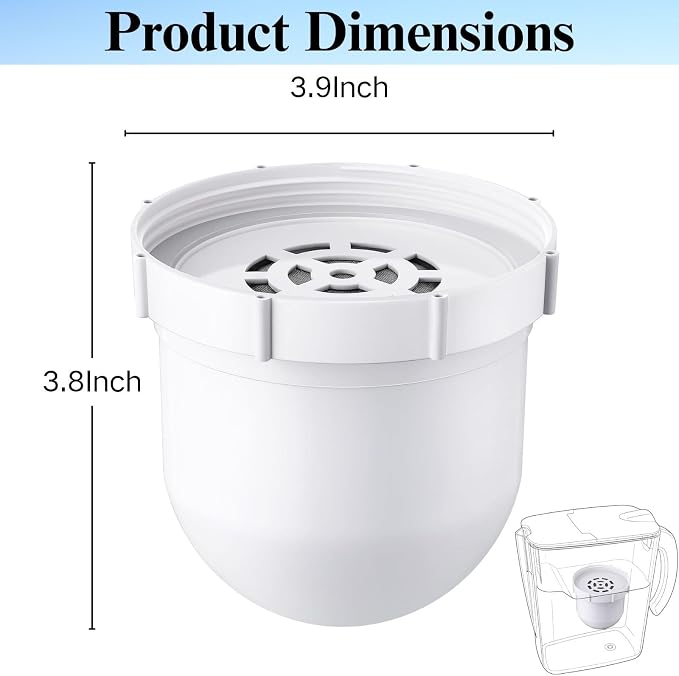 2026 NEW Premium Replacement Filter for Clearly Filtered Water Pitcher (2-Pack+1 pre-rinse bag), 100-Gallon Long-Life for Lead, Fluoride & PFAS, BPA-Free, Food-Grade, Retains Minerals