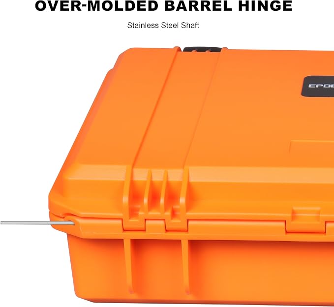 IP67 Waterproof Protective Hard Case with Custom Foam Insert, 18", Orange | For Tool Storage, Equipment Transport And Field Work; Fits Tools, Cameras, Drones, Audio Gear And Test Instruments