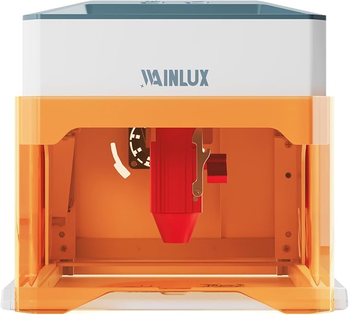 WAINLUXPRO 5W Laser Engraver, Portable Engraving Machine for Wood Leather Glass, 80×80mm, WiFi/USB/Offline, No Assembly Required, Class 1 Safety