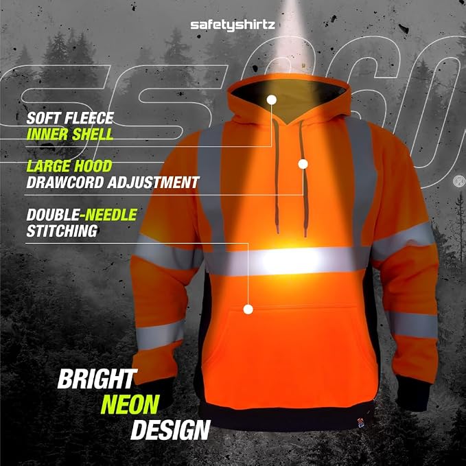 SafetyShirtz SS360 ANSI Class 3 Type R Graphic Hoodie