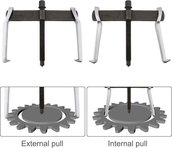 ChgImposs 2-Jaw Gear Puller, Adjustable CR-V Bearing Puller Gears, Removal Tool for External Internal Pulling, Puller Tool Separate Lifting Device (10 INCH)