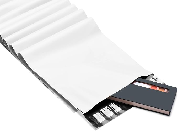 Metronic Poly Mailers 6x9 inch 1000Pcs White Small Shipping Bags for Business, Self-Seal Shipping Envelopes Bulk with Strong Adhesive, Waterproof and Tear-Resistant Plastic Mailing Postal Bags