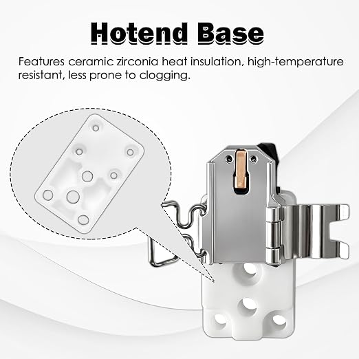 A1 Mini/A1 Hotend Heating Assembly Kit Heating Component with Ceramic Zirconia Base Clip Heater Cartridge Thermistor Heat Resistant for Bambu Lab A1/A1 Mini 3D Printer Accessories