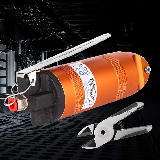 Pneumatic Air Scissors HS30 S7P, Aluminum Alloy Wire Cutting Tool with Hardened Alloy Steel Blades for Precision Metal Shearing in Automotive and Manufacturing Workshops