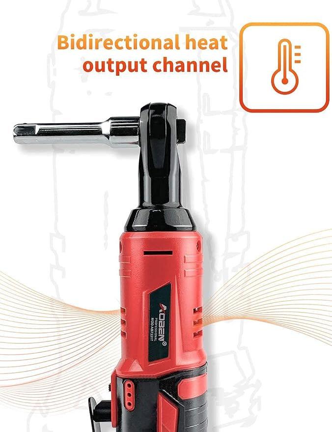 AOBEN 3/8" 12V Power Electric Ratchet Wrench Set with 1 2000mAh Lithium-Ion Battery And Charger