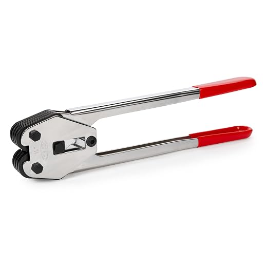 IDL Packaging C-3005 Heavy-Duty Sealer & Crimper for 5/8” Polypropylene (PP) Strapping - Heat-Treated Durable Tool with Ergonomic Design - Long Handles Mean Less Effort in Closing The Seal
