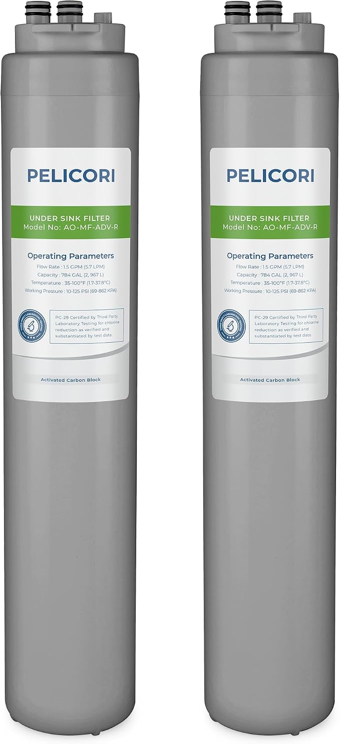 AO-MF-ADV-R Water Filter Replacement Cartridge | 2-Pack Replacement Filters Compatible with AO Smith AO-MF-ADV & AO-MF-ADV-R Single-Stage Under-Sink Claryum System