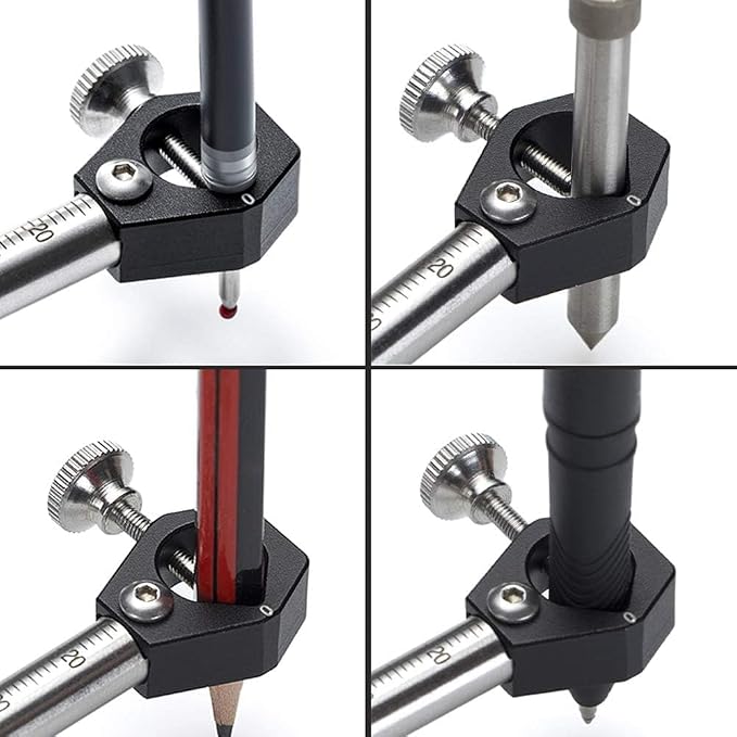 HONGDUI Wheel Marking Gauge, 0-5.7" (0-145mm) Adjustable Wood Scribe Tool, Precision Parallel Line Scriber for Woodworking