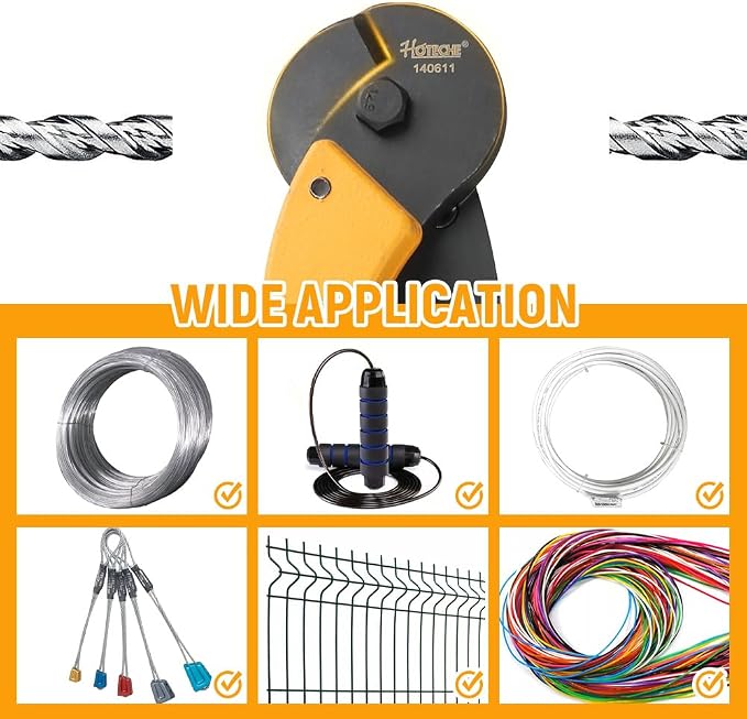 Hoteche 24-Inch Heavy Duty Wire Rope Cutter, Steel Wire Cutters Heavy Duty Industrial Strength Cable Cutter for Hard Wire Ropes, Stainless Steel Wire Visit the MAXPOWER Store