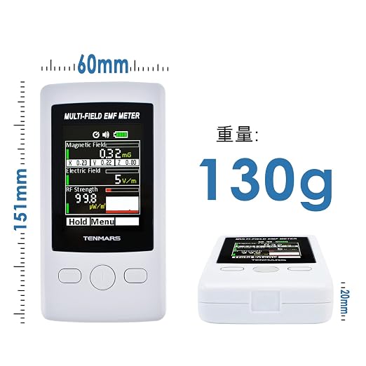 EMF Detector Multi-Field EMF Meter Pocket 2000mG Electromagnetic Electric Meter RF Field Strength Tester with Warning Indicator EMF Meter RF Gauss Meter for Home Office Industrial Site